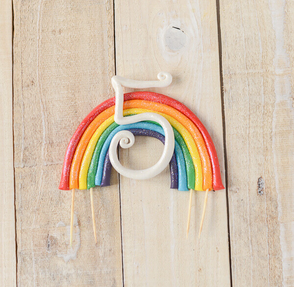 Easy Rainbow Cake Topper Tutorial | Tikkido.com